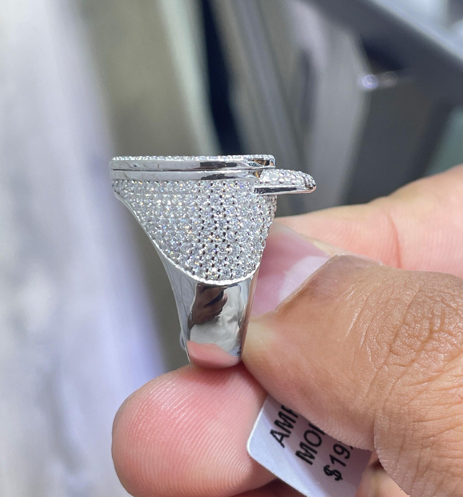 Men Moissanite Ring Heart Shaped [5.11 CTW] in 925 Sterling Silver