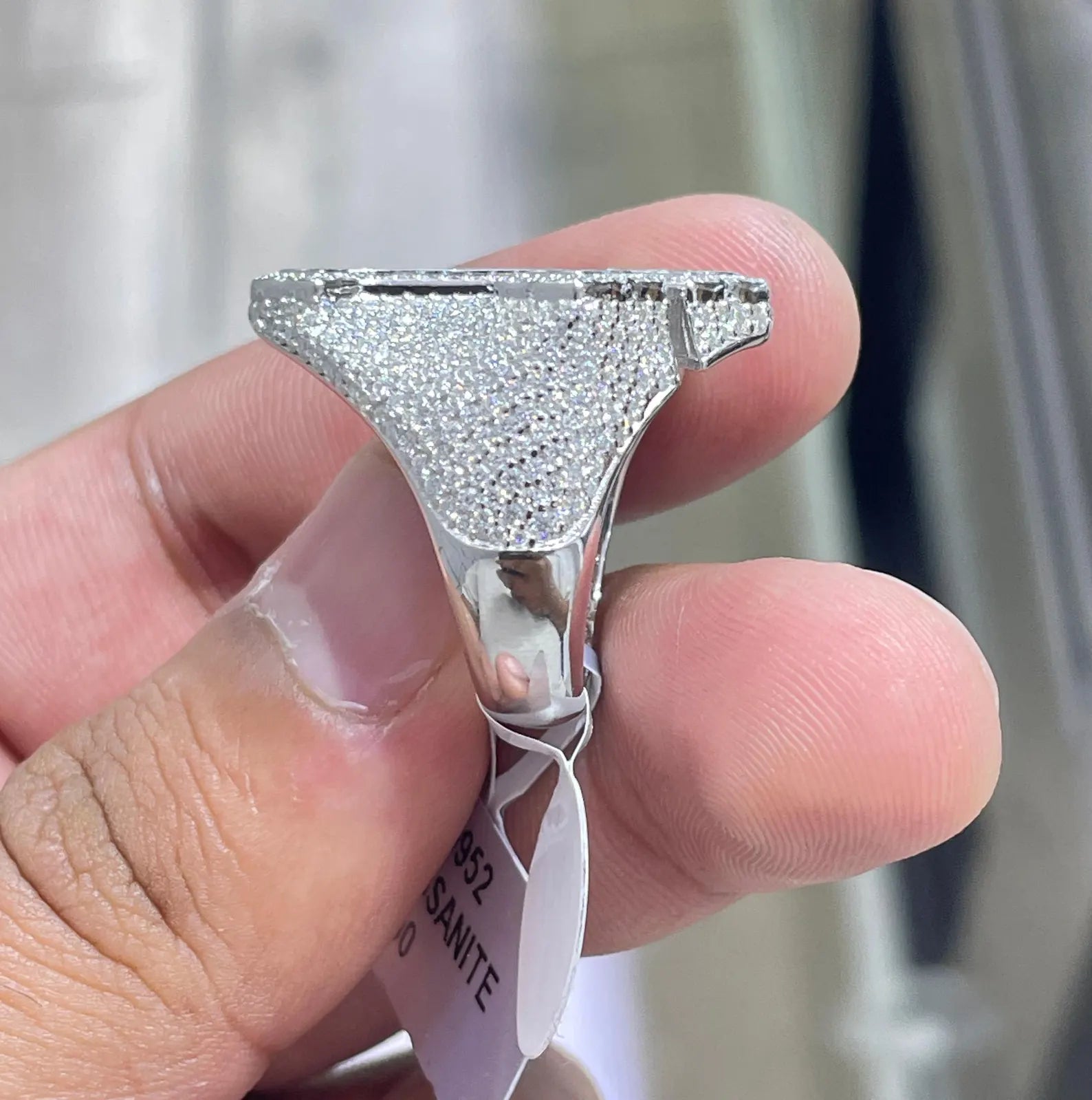 Men Moissanite Ring Cross Style [3.60 CTW] in 925 Sterling Silver