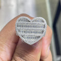 Men Moissanite Ring Heart Shaped [3.48 CTW] in 925 Sterling Silver