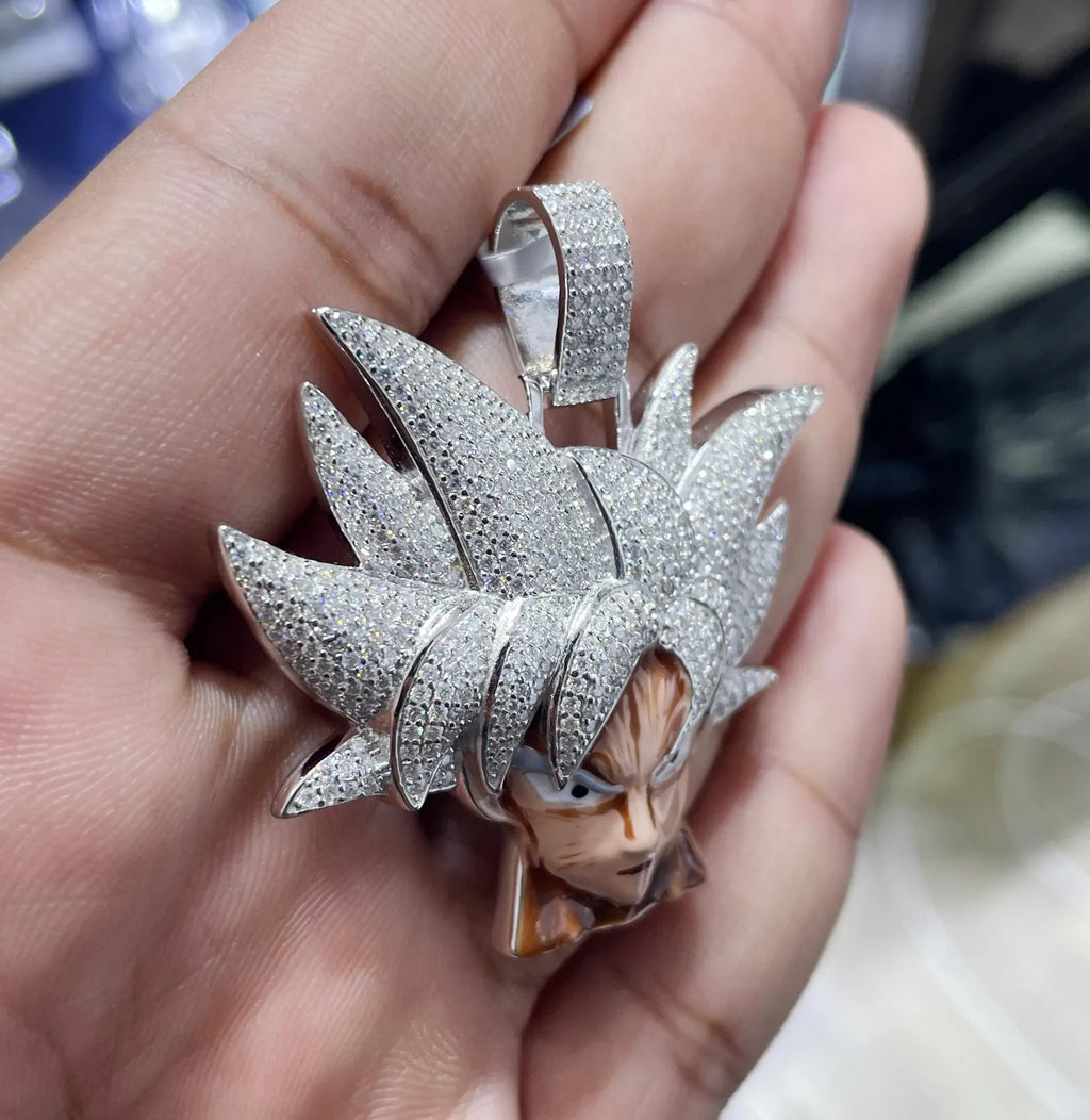 Goku Pendant VVS1 Moissanite [3.68 CTW] 925 Sterling Silver