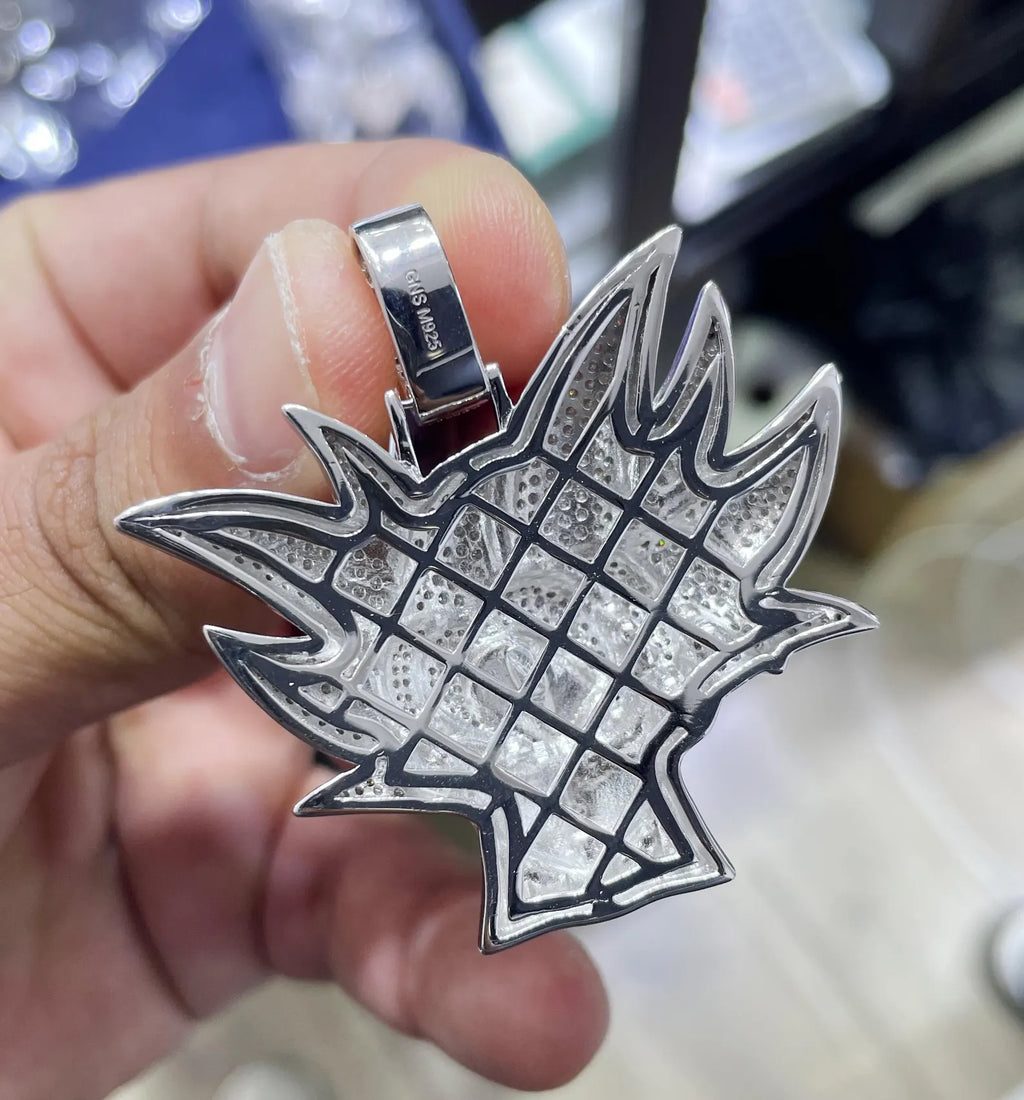 Goku Pendant VVS1 Moissanite [3.68 CTW] 925 Sterling Silver