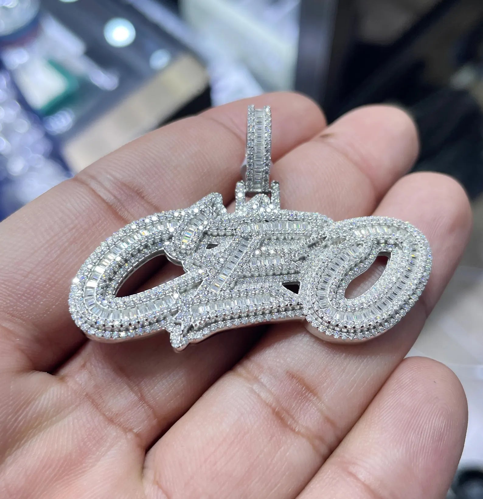 CEO Pendant VVS1 Moissanite [4.27 CTW] 925 Sterling Silver