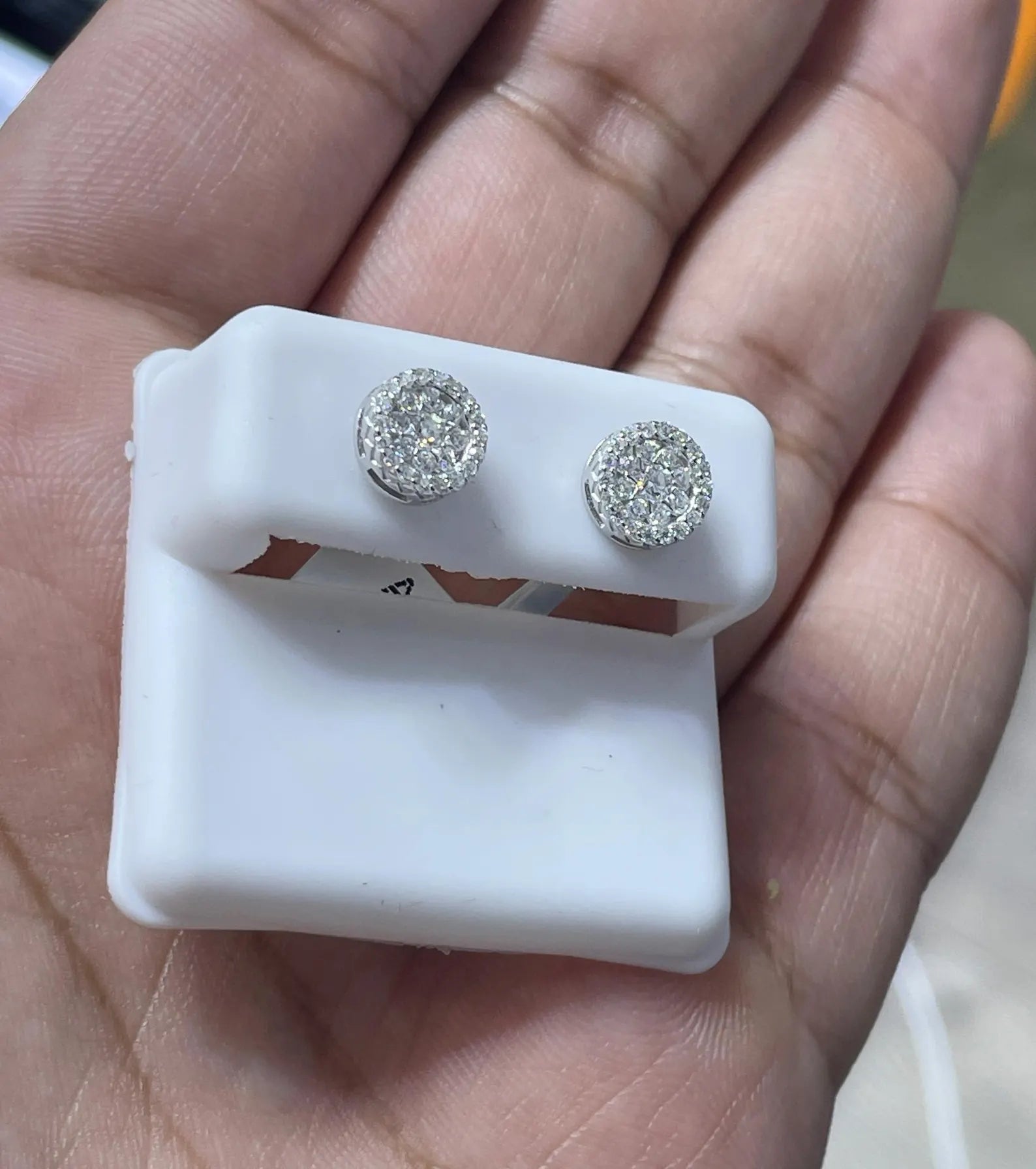 0.49 CTW Moissanite Stud Earrings 925 Sterling Silver
