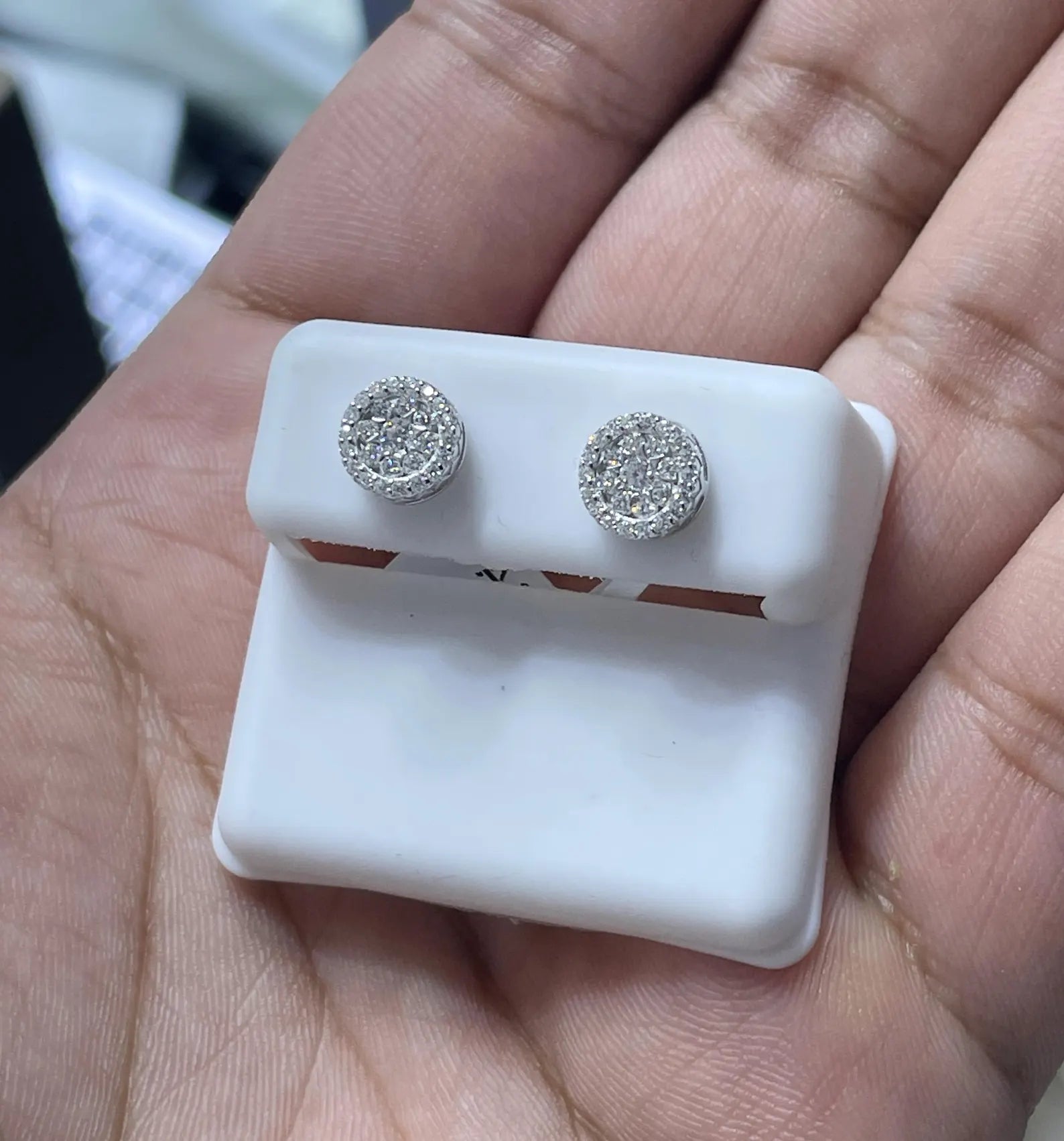 0.49 CTW Moissanite Stud Earrings 925 Sterling Silver