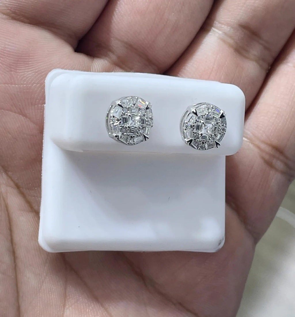 1.15 CTW Moissanite Classic Stud Earrings 925 Sterling Silver