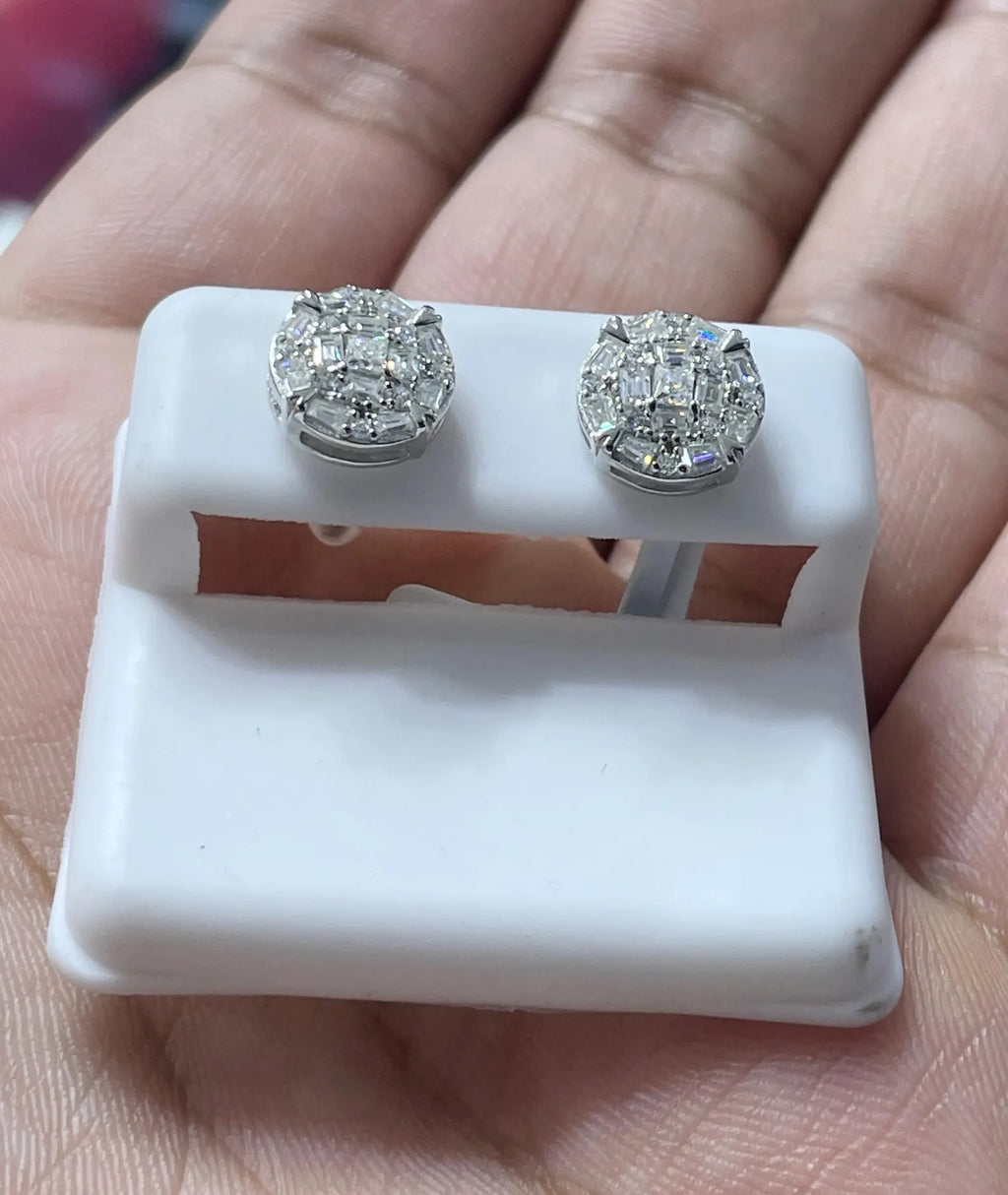 1.15 CTW Moissanite Classic Stud Earrings 925 Sterling Silver