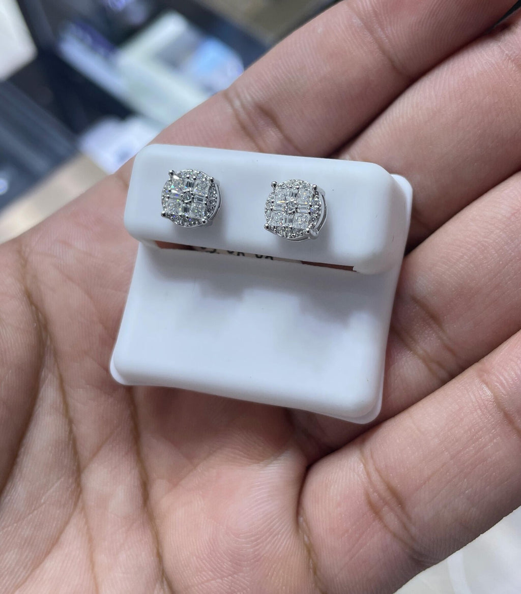 0.76 CTW Moissanite Stud Earrings 925 Sterling Silver
