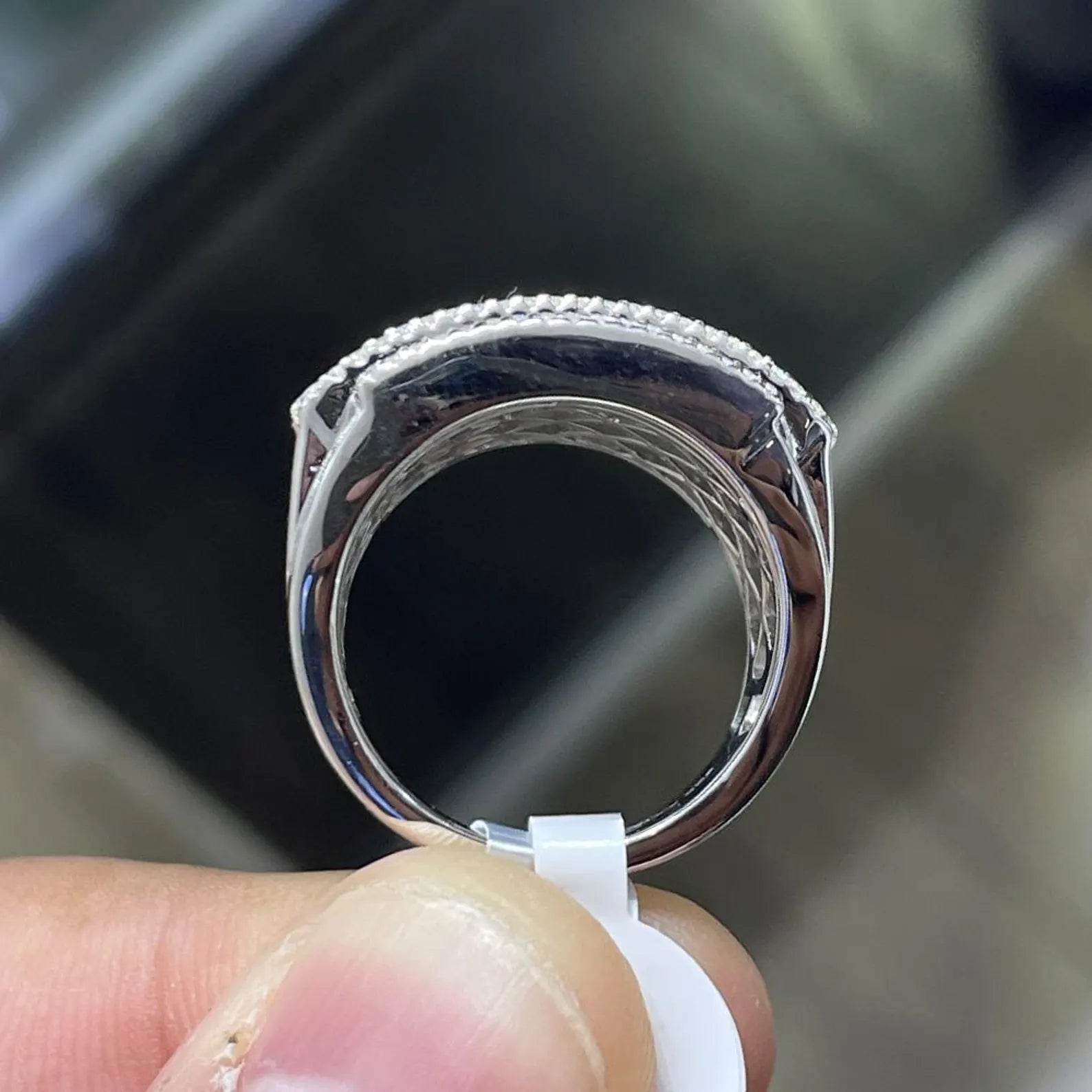 Men Moissanite Ring Iced Out [3.14 CTW] in 925 Sterling Silver