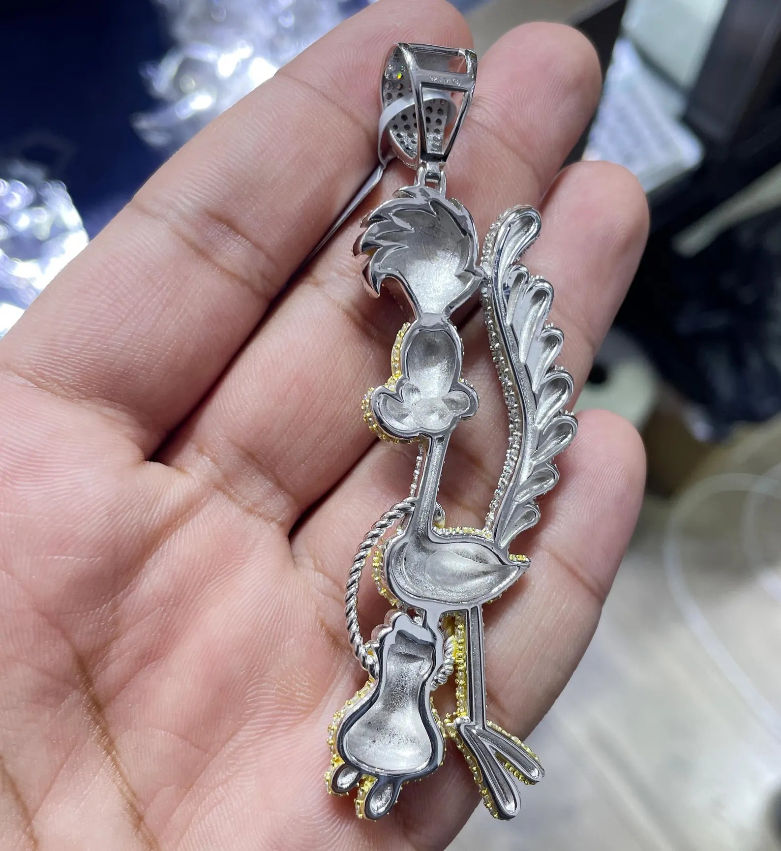 3D Custom Cartoon Pendant VVS1 Moissanite [8.99 CTW] 925 Sterling Silver