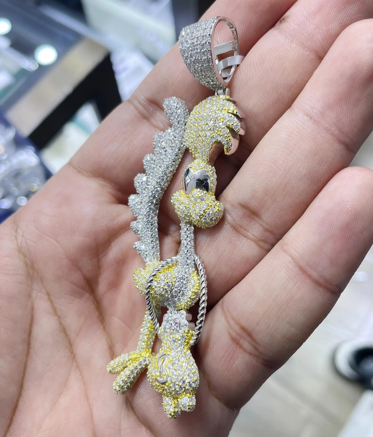 3D Custom Cartoon Pendant VVS1 Moissanite [8.99 CTW] 925 Sterling Silver