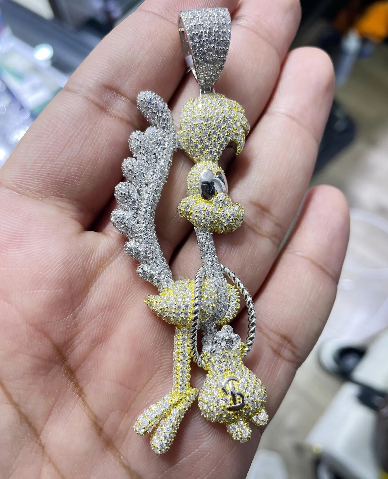 3D Custom Cartoon Pendant VVS1 Moissanite [8.99 CTW] 925 Sterling Silver