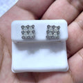0.73 CTW Moissanite Baguette Stud Earrings 925 Sterling Silver