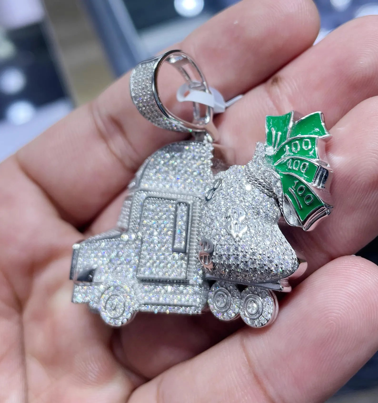 Custom Truck Money VVS1 Moissanite [5.48CTW] 925 Sterling Silver