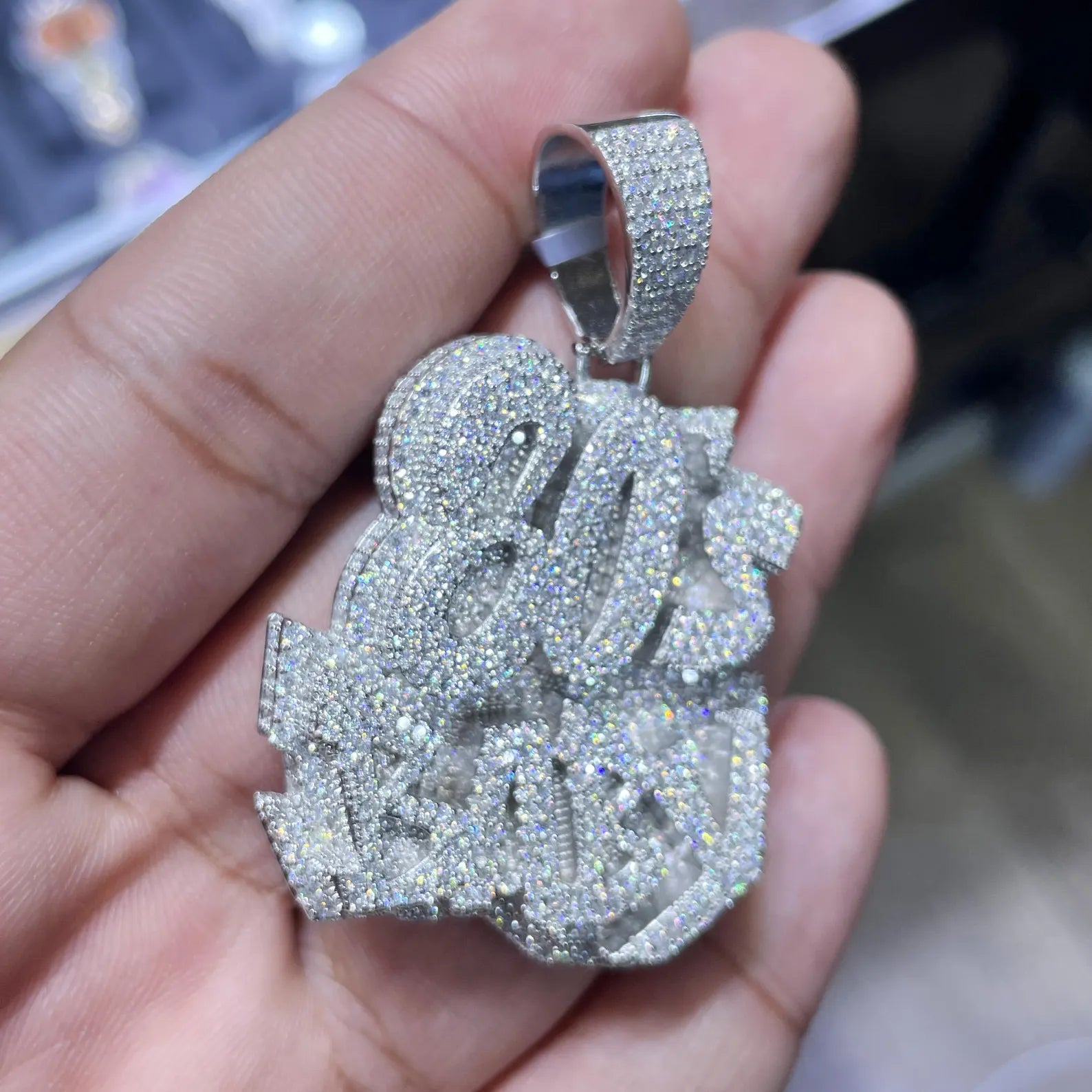 80s Baby Custom Pendant VVS1 Moissanite [9.2CTW] 925 Sterling Silver