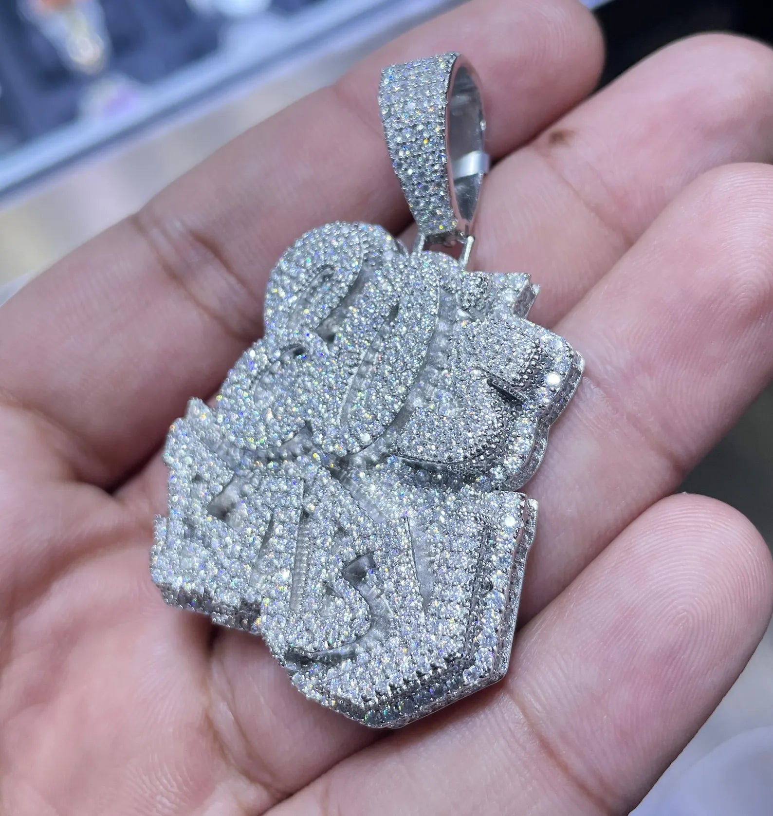 80s Baby Custom Pendant VVS1 Moissanite [9.2CTW] 925 Sterling Silver