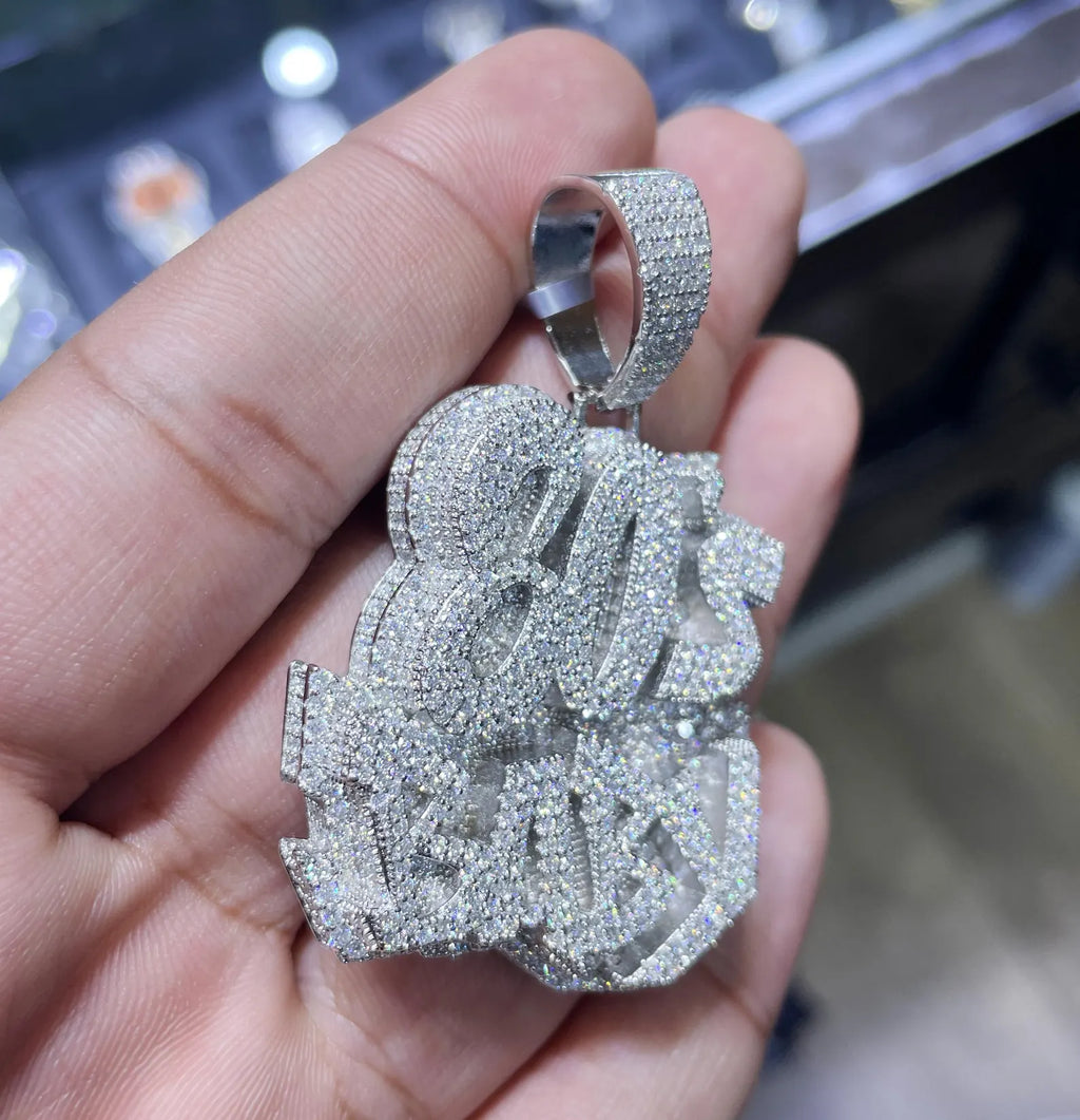 80s Baby Custom Pendant VVS1 Moissanite [9.2CTW] 925 Sterling Silver