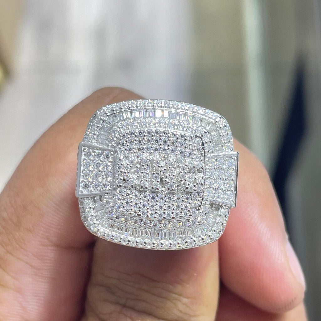 Men Moissanite Custom King Ring [3.62 CTW] in 925 Sterling Silver