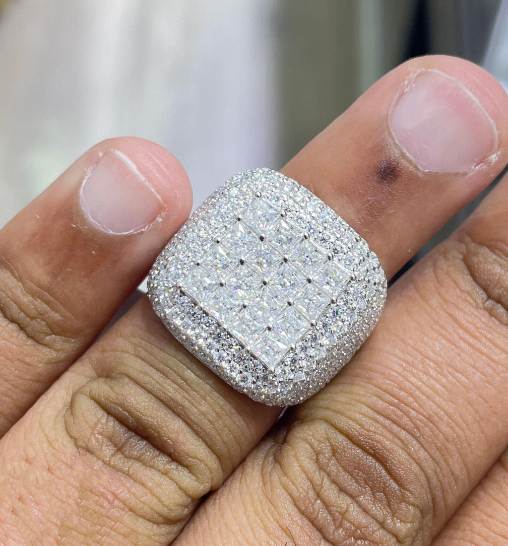 Men Moissanite Ring Classic [9.18 CTW] in 925 Sterling Silver