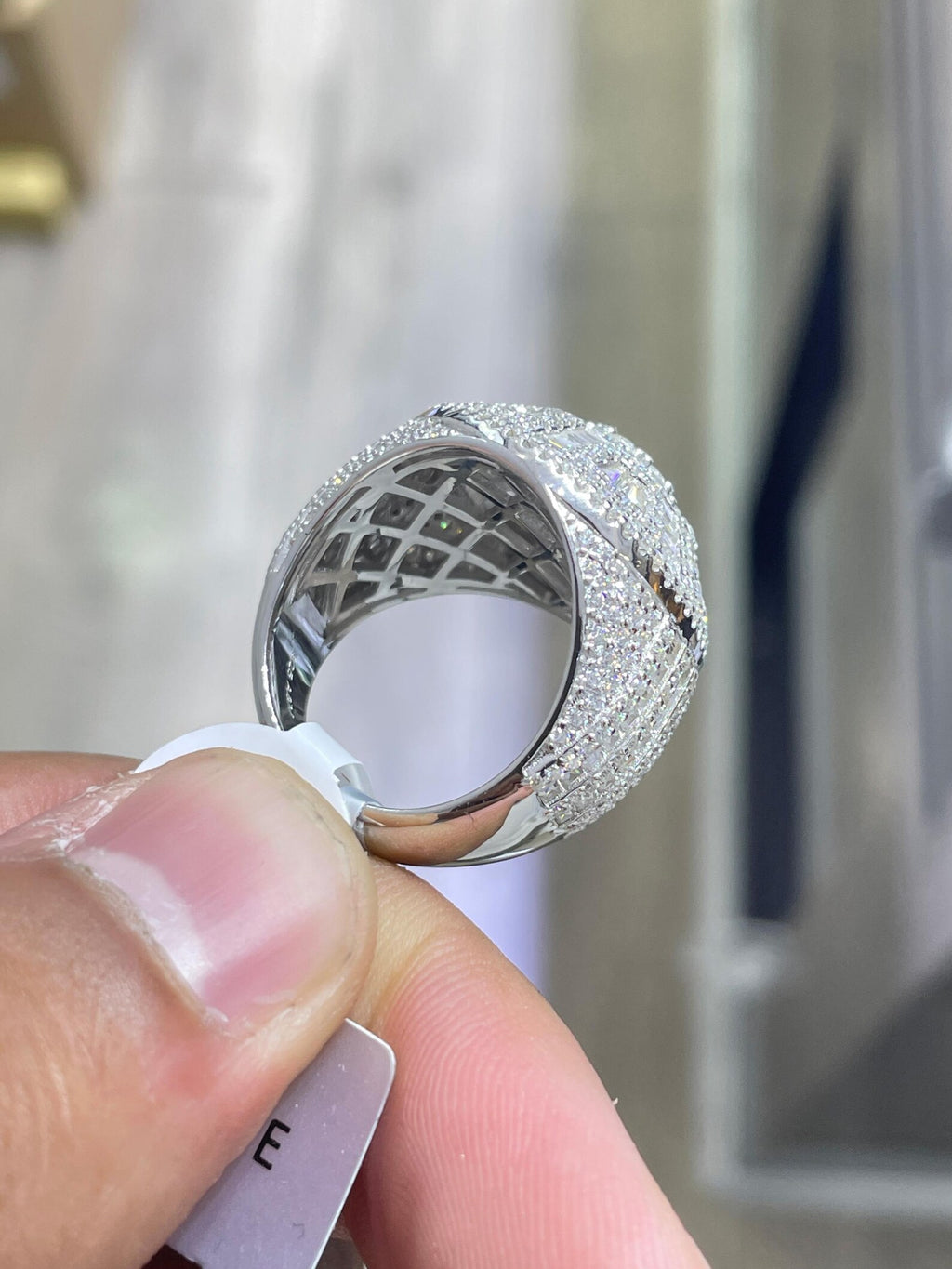 Men Moissanite Ring Dome Style [6.60 CTW] in 925 Sterling Silver