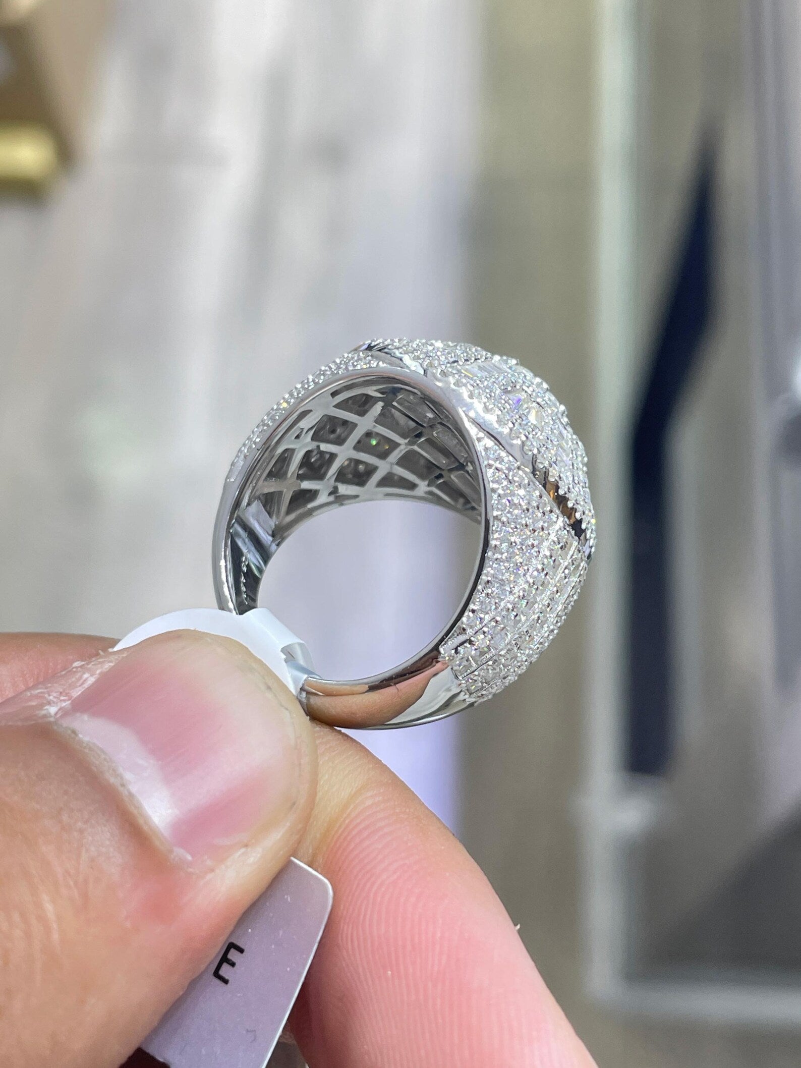 Men Moissanite Ring Dome Style [6.60 CTW] in 925 Sterling Silver