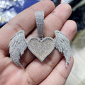 Angel Wings Heart Pendant VVS1 Moissanite [5.65 CTW] 925 Sterling Silver