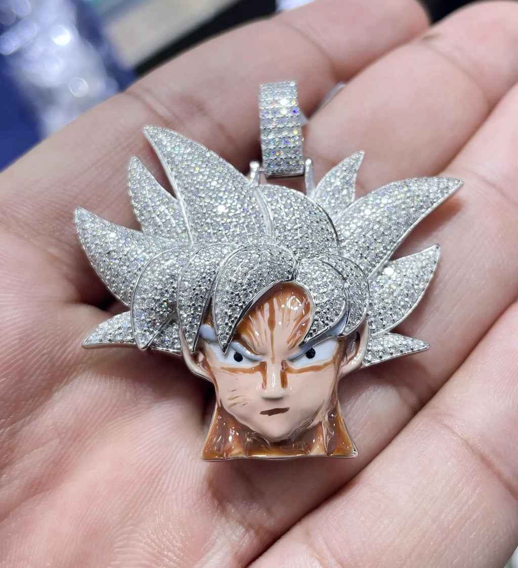 Goku Pendant VVS1 Moissanite [3.68 CTW] 925 Sterling Silver