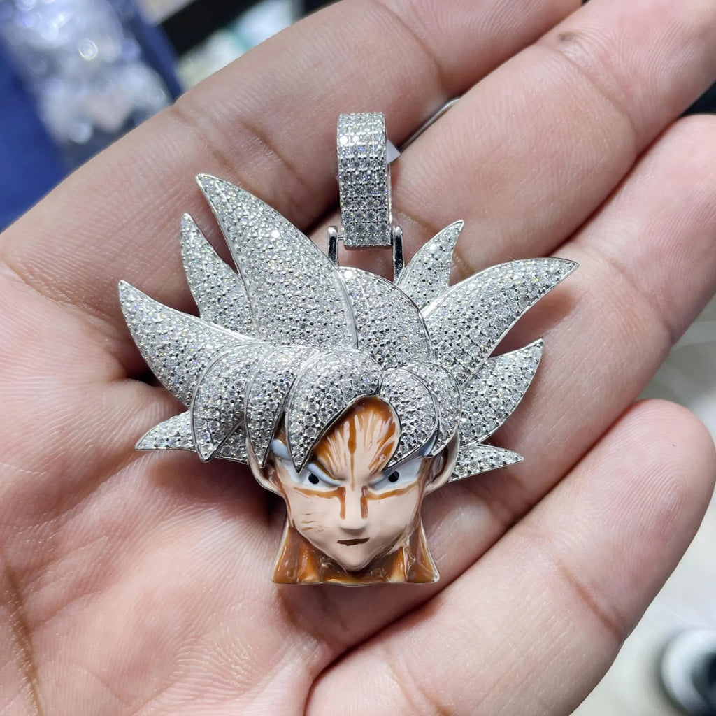 Goku Pendant VVS1 Moissanite [3.68 CTW] 925 Sterling Silver