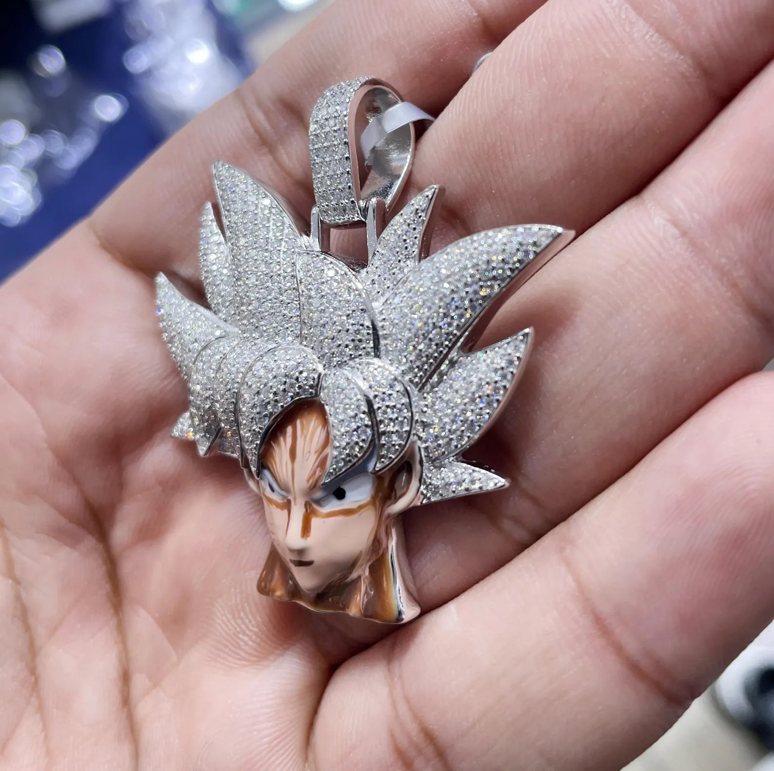 Goku Pendant VVS1 Moissanite [3.68 CTW] 925 Sterling Silver