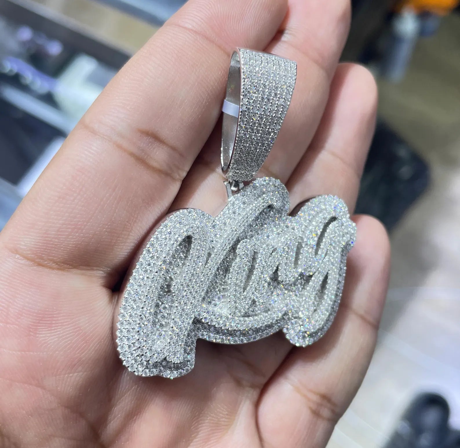 Custom King Pendant VVS1 Moissanite [6.71 CTW] 925 Sterling Silver