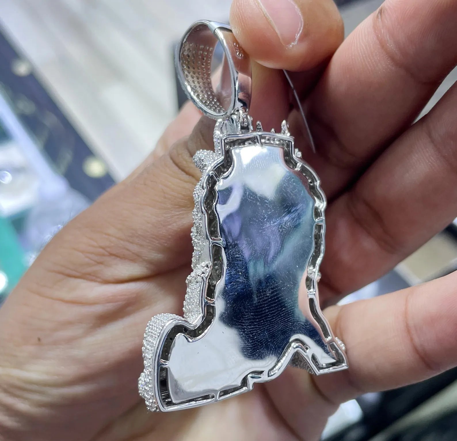 Custom Lion Pendant VVS1 Moissanite [13.14CTW] 925 Sterling Silver