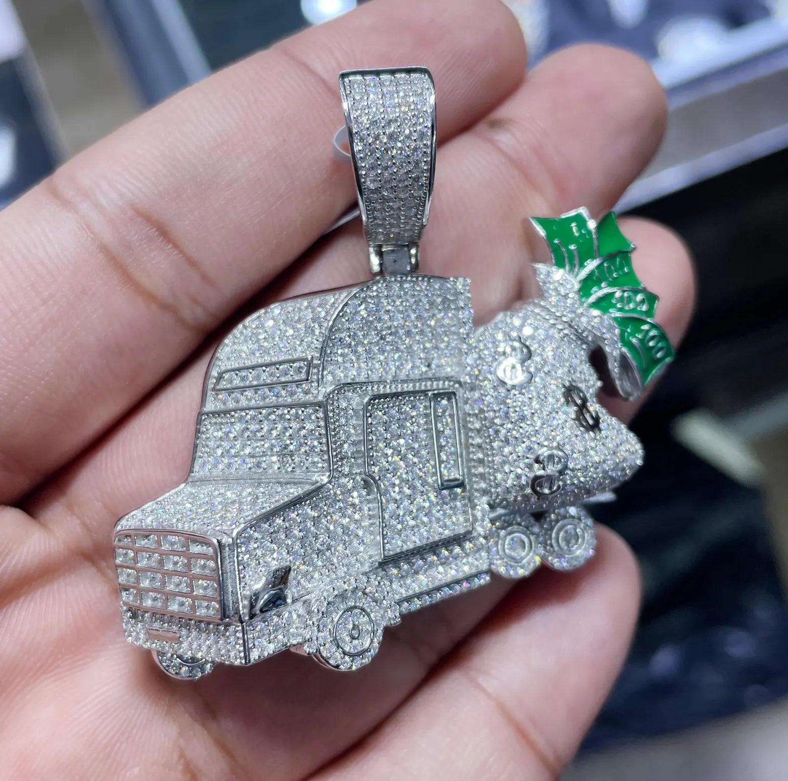Custom Truck Money VVS1 Moissanite [5.48CTW] 925 Sterling Silver