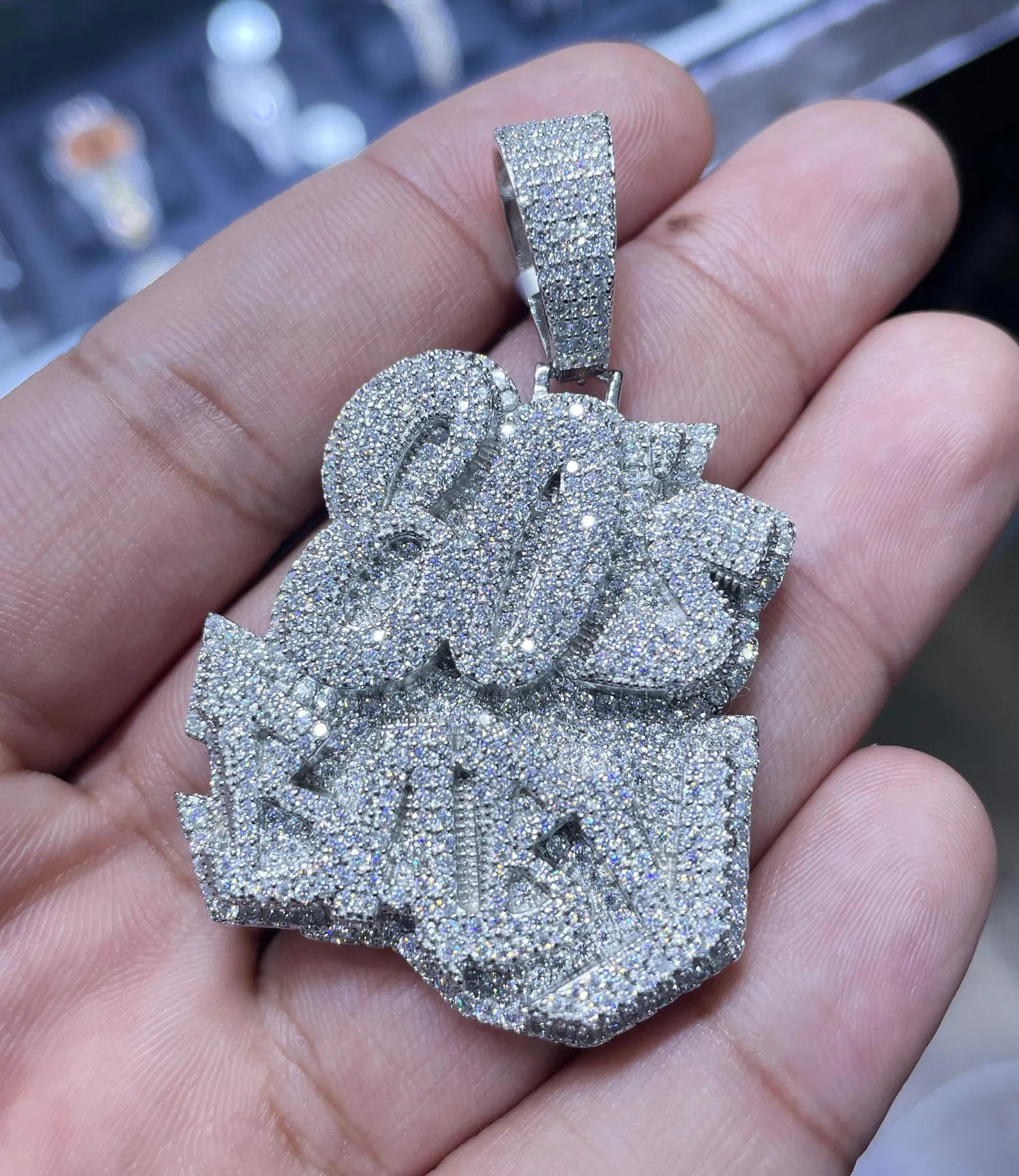 80s Baby Custom Pendant VVS1 Moissanite [9.2CTW] 925 Sterling Silver