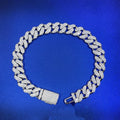 Round Cuban Link Bracelet [4.34 CTW] Moissanites in 925 Sterling Silver