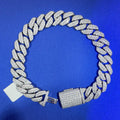 Round Cuban Link Bracelet [7.77 CTW] Moissanites in 925 Sterling Silver