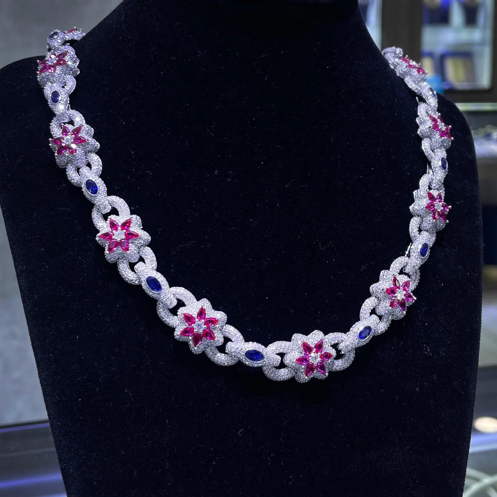 Iced Out Custom Moissanite Chain [22.21CTW] in 925 Sterling Silver