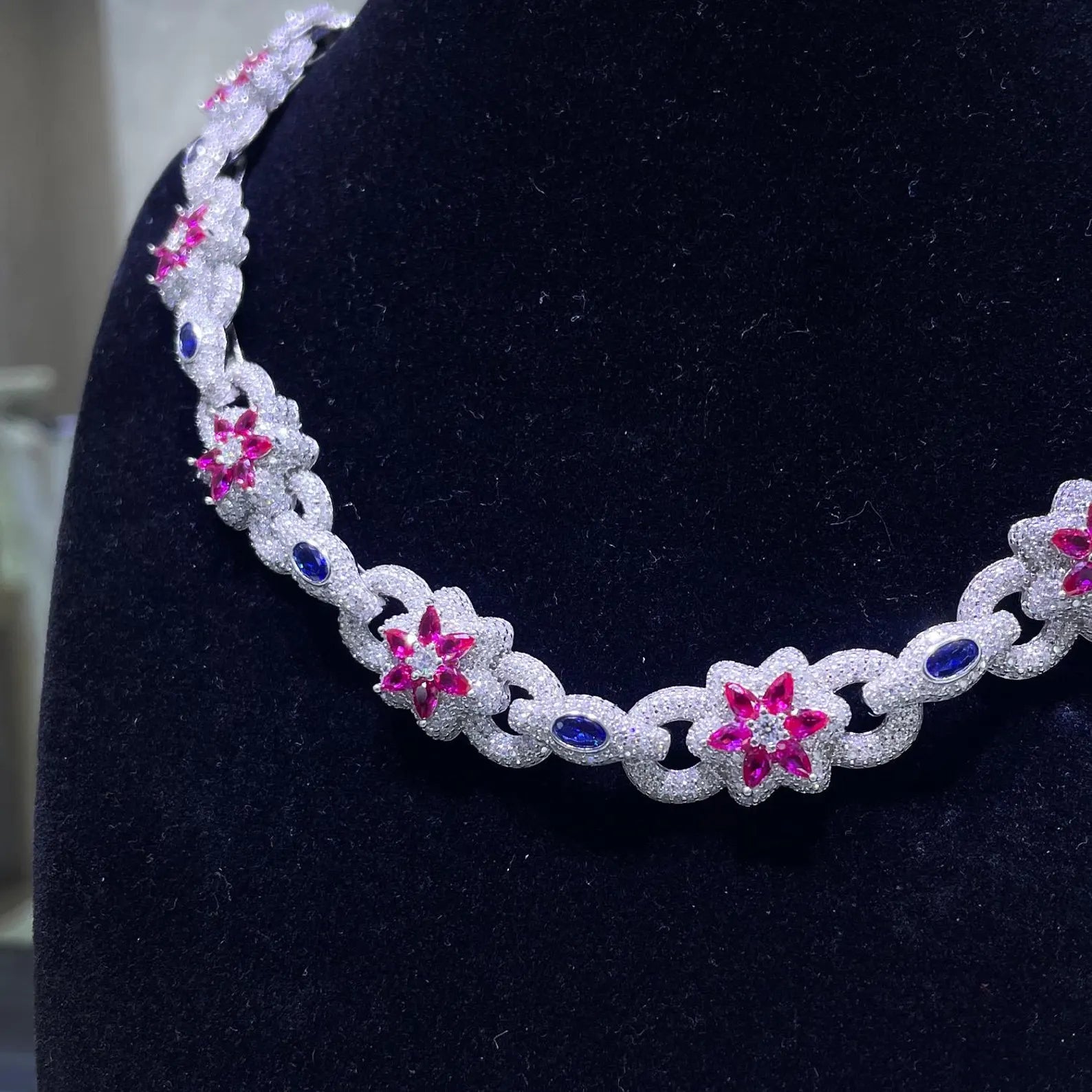 Iced Out Custom Moissanite Chain [22.21CTW] in 925 Sterling Silver