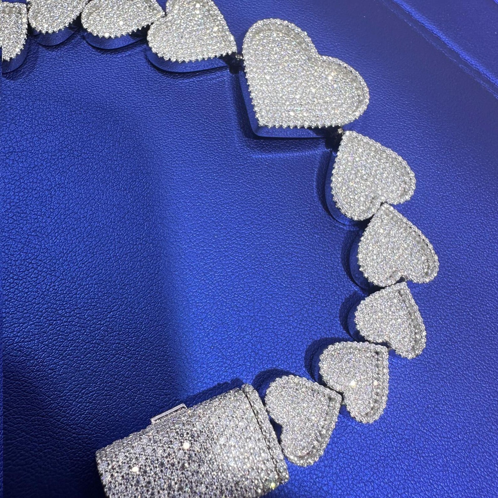 Iced Out Graduating Heart Bracelet [13.44 CTW] Moissanites in 925 Sterling Silver