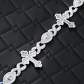 Infinity Cross Evil Eye Iced Out Bracelet[16 CTW] Moissanites in 925 Sterling Silver
