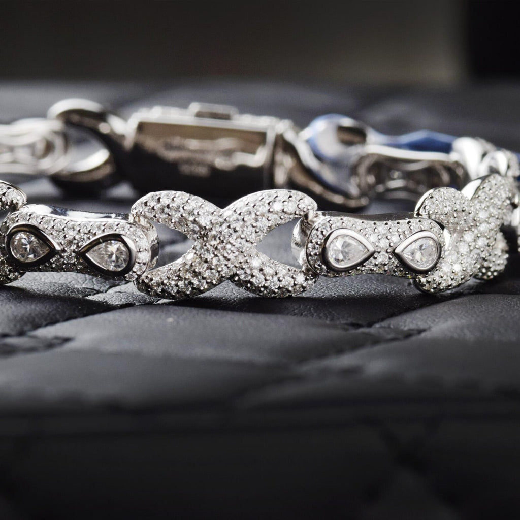 Infinity Iced Out Bracelet [10 CTW] Moissanites in 925 Sterling Silver