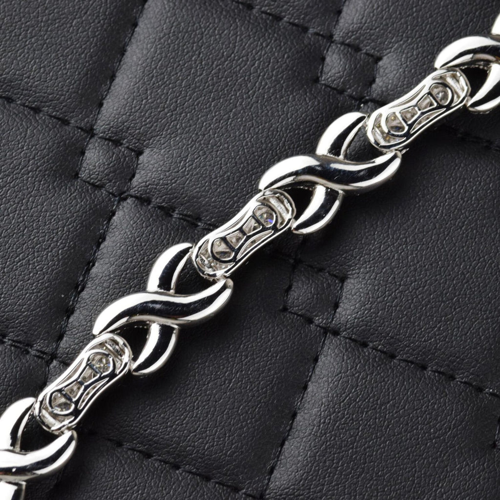 Infinity Iced Out Bracelet [10 CTW] Moissanites in 925 Sterling Silver