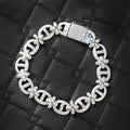 Gucci Link Clover Bracelet [18 CTW] Moissanites in 925 Sterling Silver