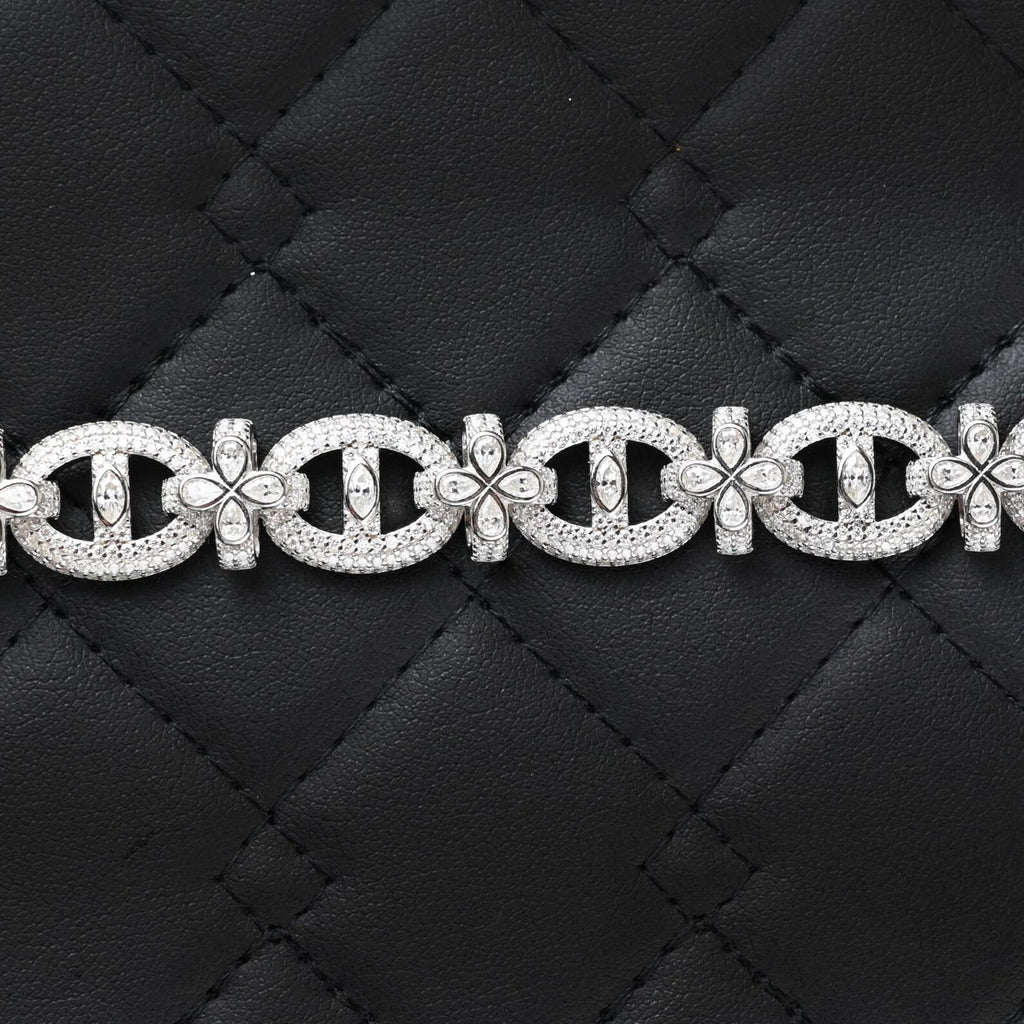 Gucci Link Clover Bracelet [18 CTW] Moissanites in 925 Sterling Silver