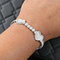 Heart Shaped Baguette Bracelet [9.00 CTW] Moissanites in 925 Sterling Silver