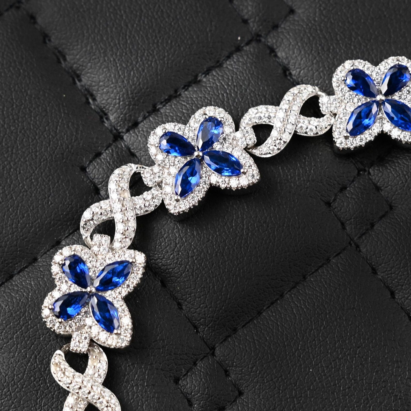Butterfly Infinity Link Bracelet [4.10CTW] Moissanites in 925 Sterling Silver