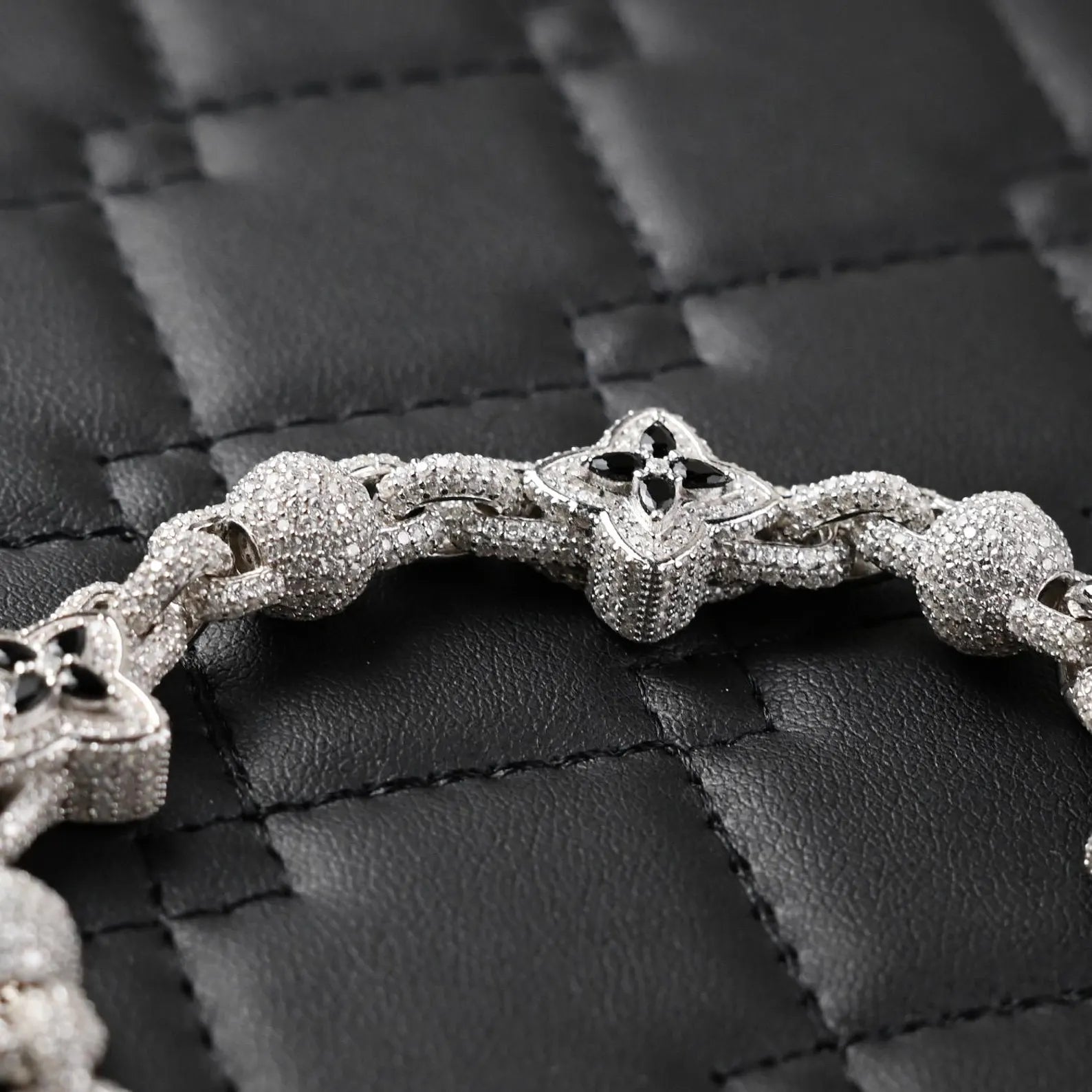 Clover Iced Out Bracelet [13 CTW] Moissanites in 925 Sterling Silver
