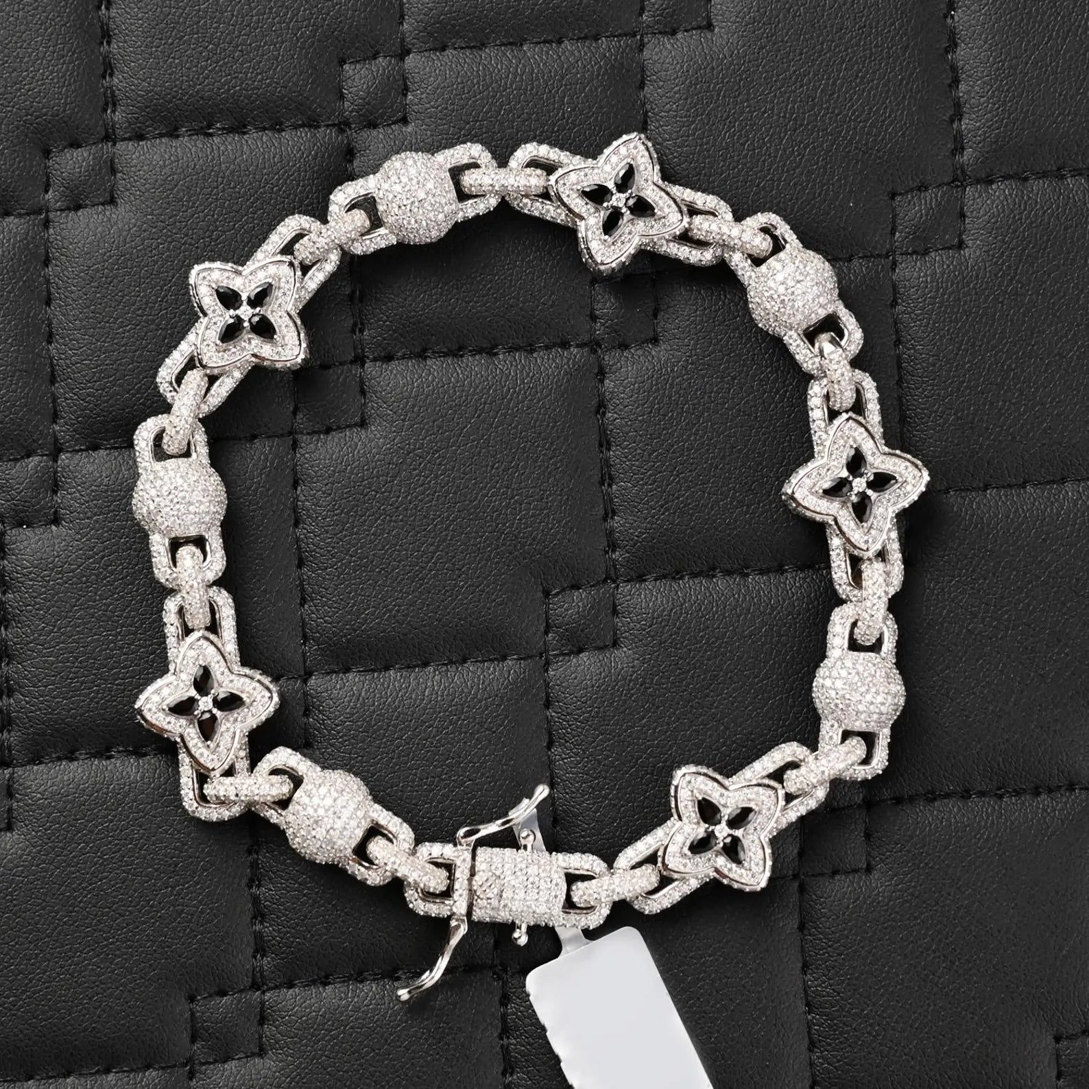 Clover Iced Out Bracelet [13 CTW] Moissanites in 925 Sterling Silver