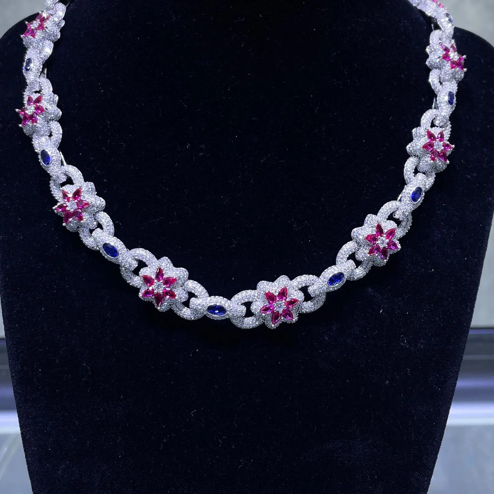 Iced Out Custom Moissanite Chain [22.21CTW] in 925 Sterling Silver