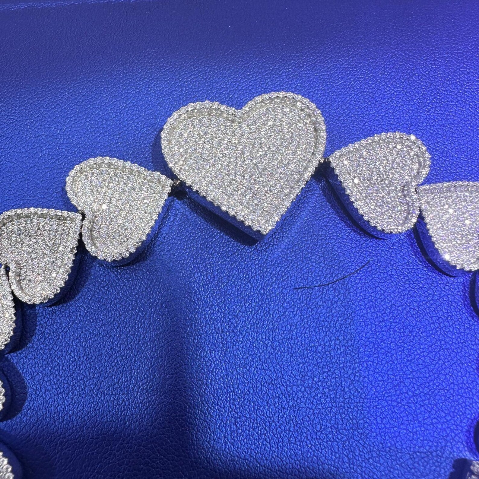 Iced Out Graduating Heart Bracelet [13.44 CTW] Moissanites in 925 Sterling Silver