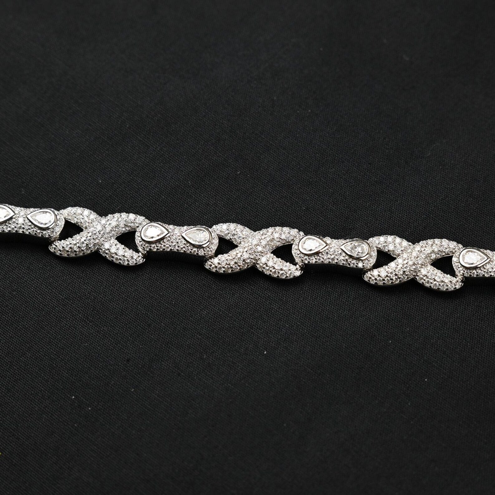 Infinity Iced Out Bracelet [10 CTW] Moissanites in 925 Sterling Silver