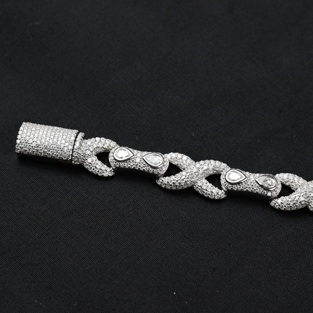 Infinity Iced Out Bracelet [10 CTW] Moissanites in 925 Sterling Silver